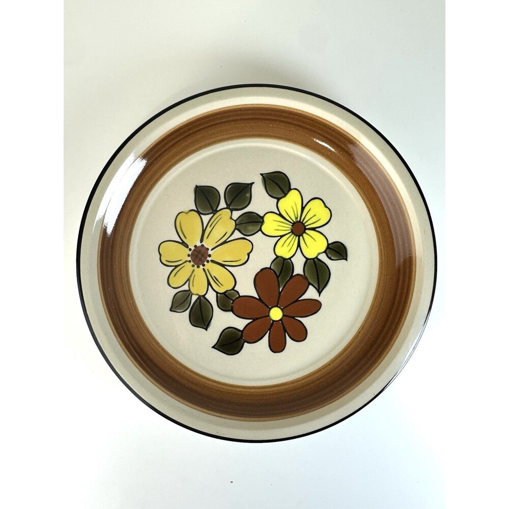 Vintage 1970s Daisy Vale by Fashion Manor 12.5 Platter Japan Stoneware Floral